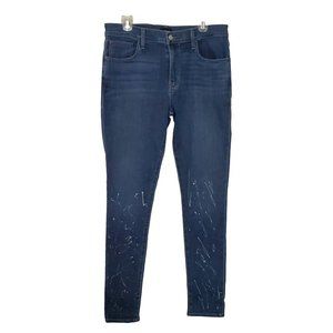 SALE Hudson Men's NWT Zane Skinny Pascal Jeans Denim Paint Spatters Edgy Sz 32